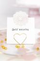 Place card holders Hearts, gold, 2.5 cm