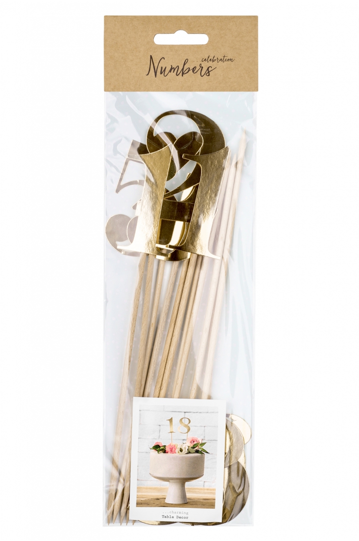 Table numbers, gold, 25.5-26.5cm