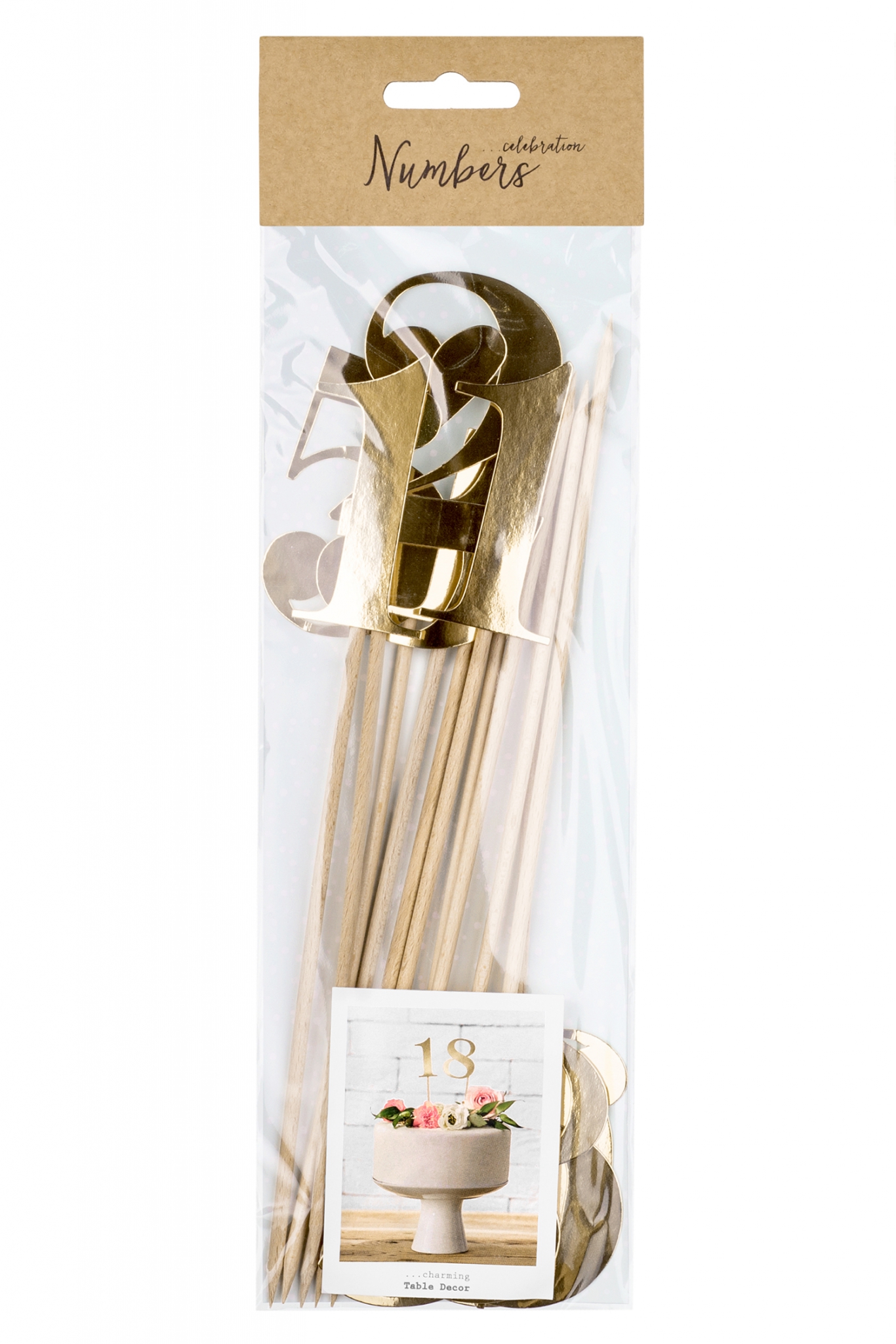 Table numbers, gold, 25.5-26.5cm