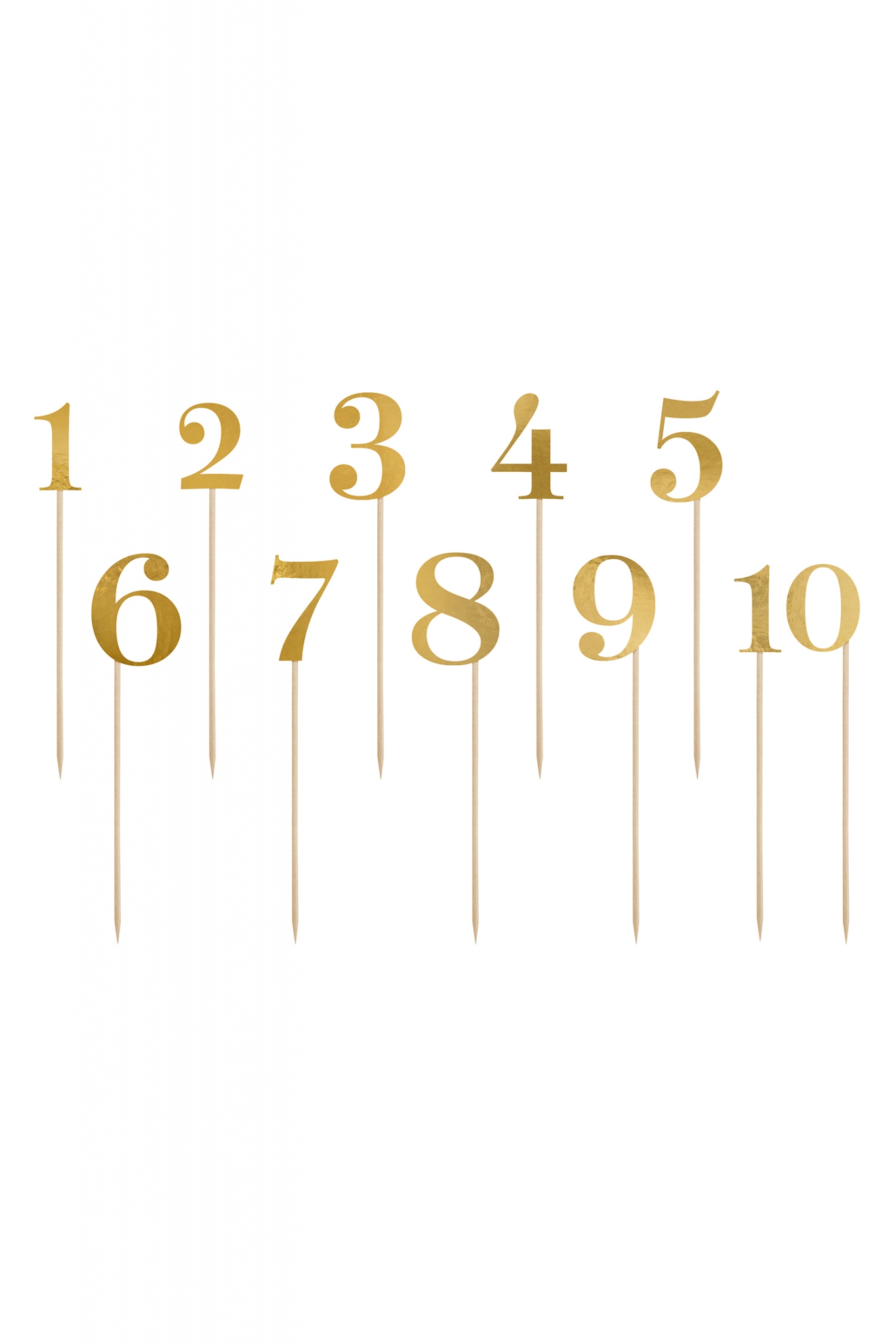 Table numbers, gold, 25.5-26.5cm