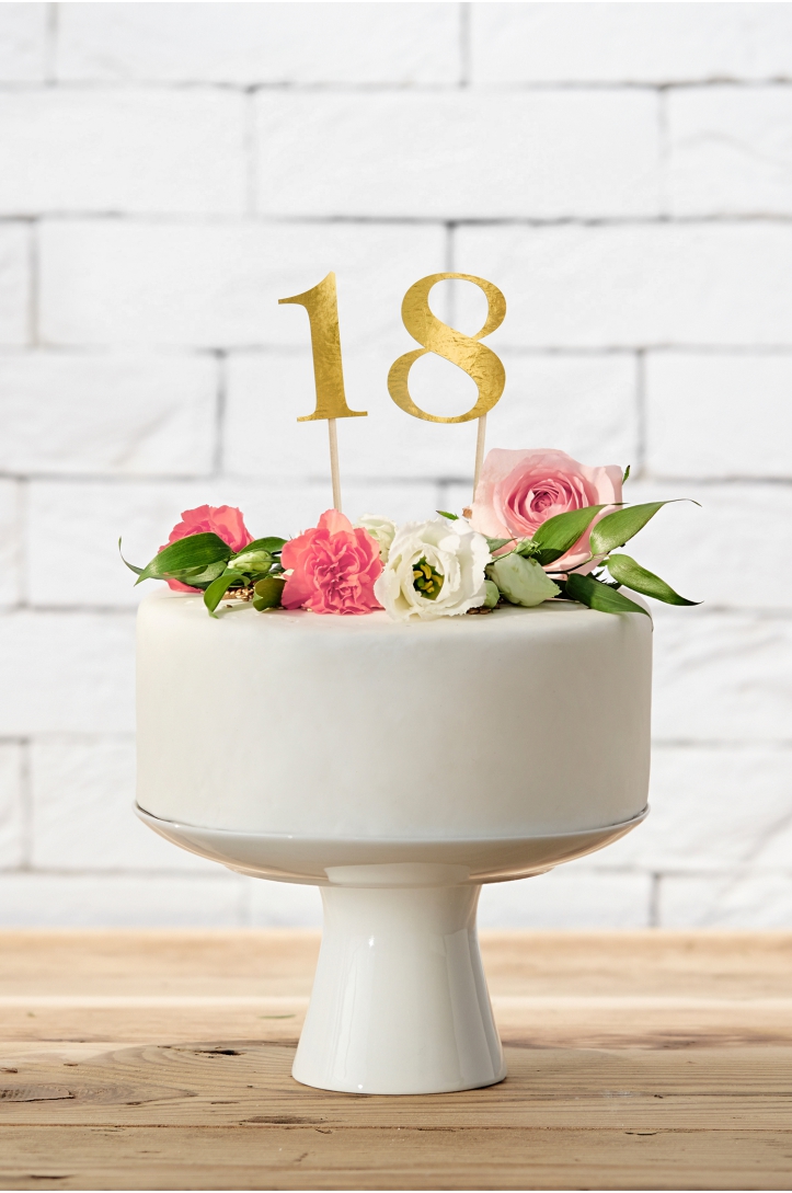 Table numbers, gold, 25.5-26.5cm