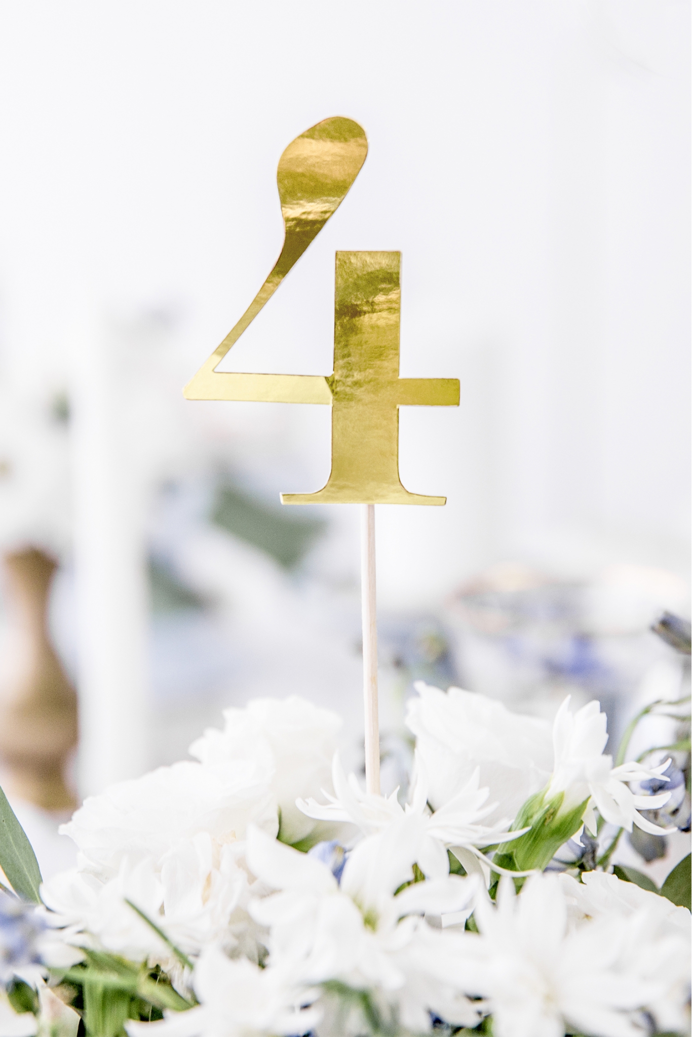 Tischnummern, gold, 25,5-26,5cm