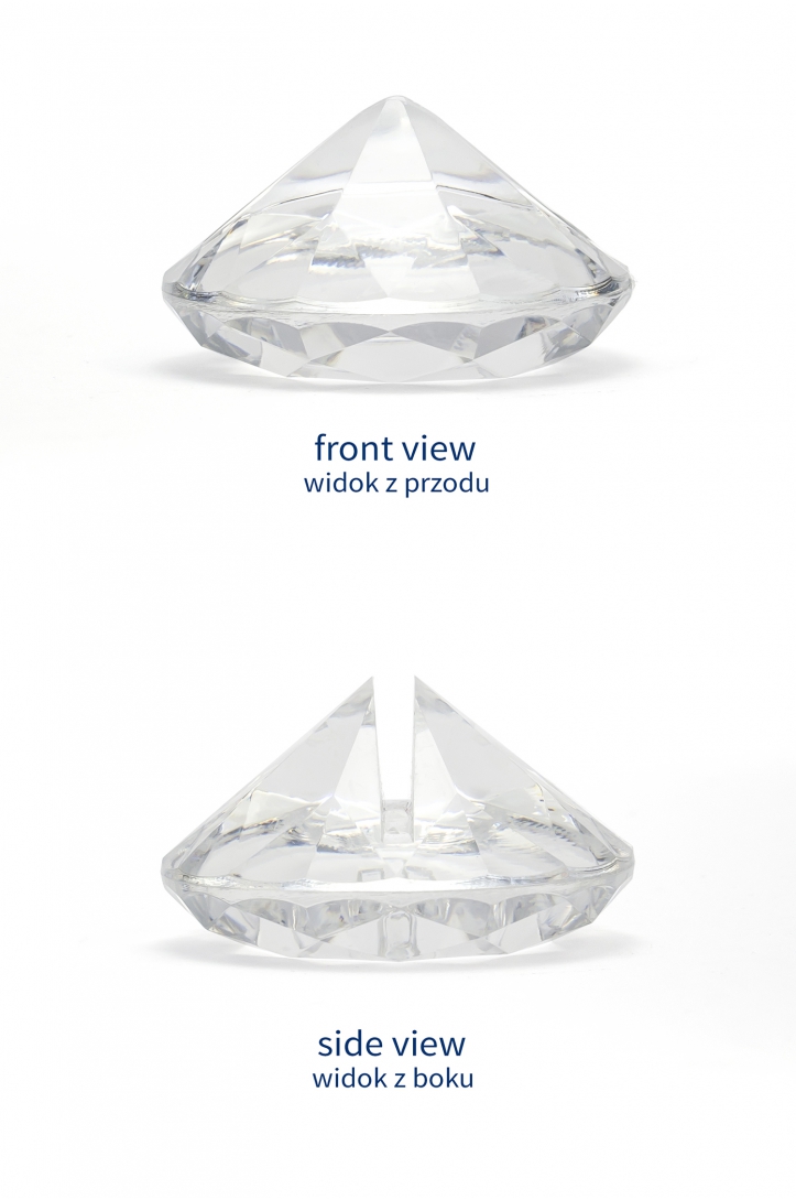 Diamond place card holder, colourless, 40 mm