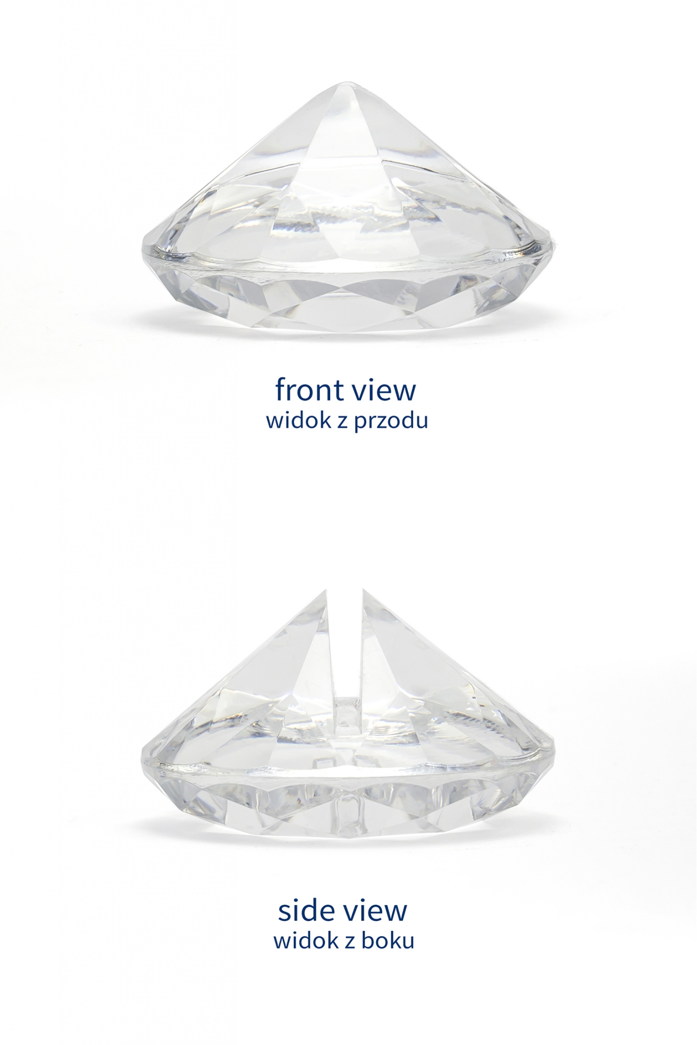 Diamond place card holder, colourless, 40 mm