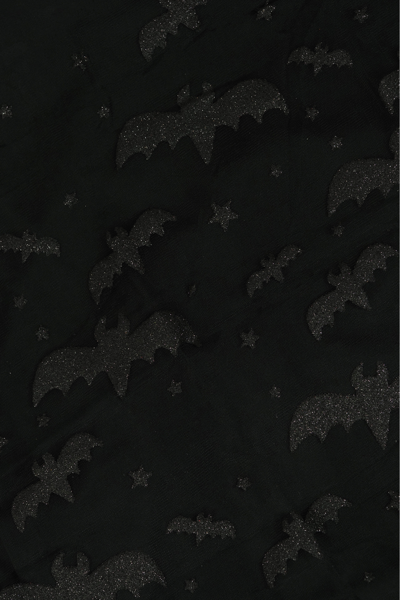 TULLE WITH PRINT T2941 BLACK