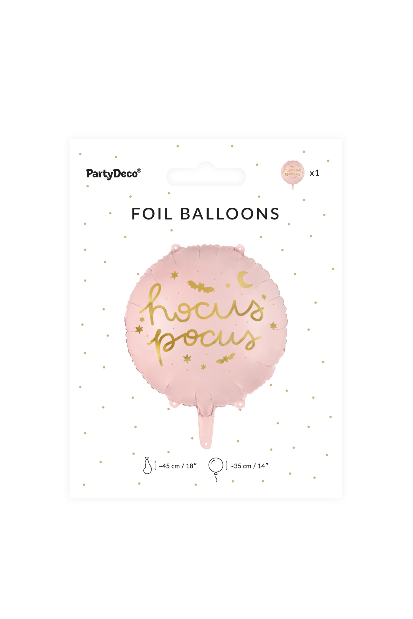 Folienluftballon Hocus Pocus, 45 cm, rosa
