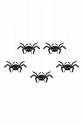 Paper decoration Spiders, 27x17 cm, black