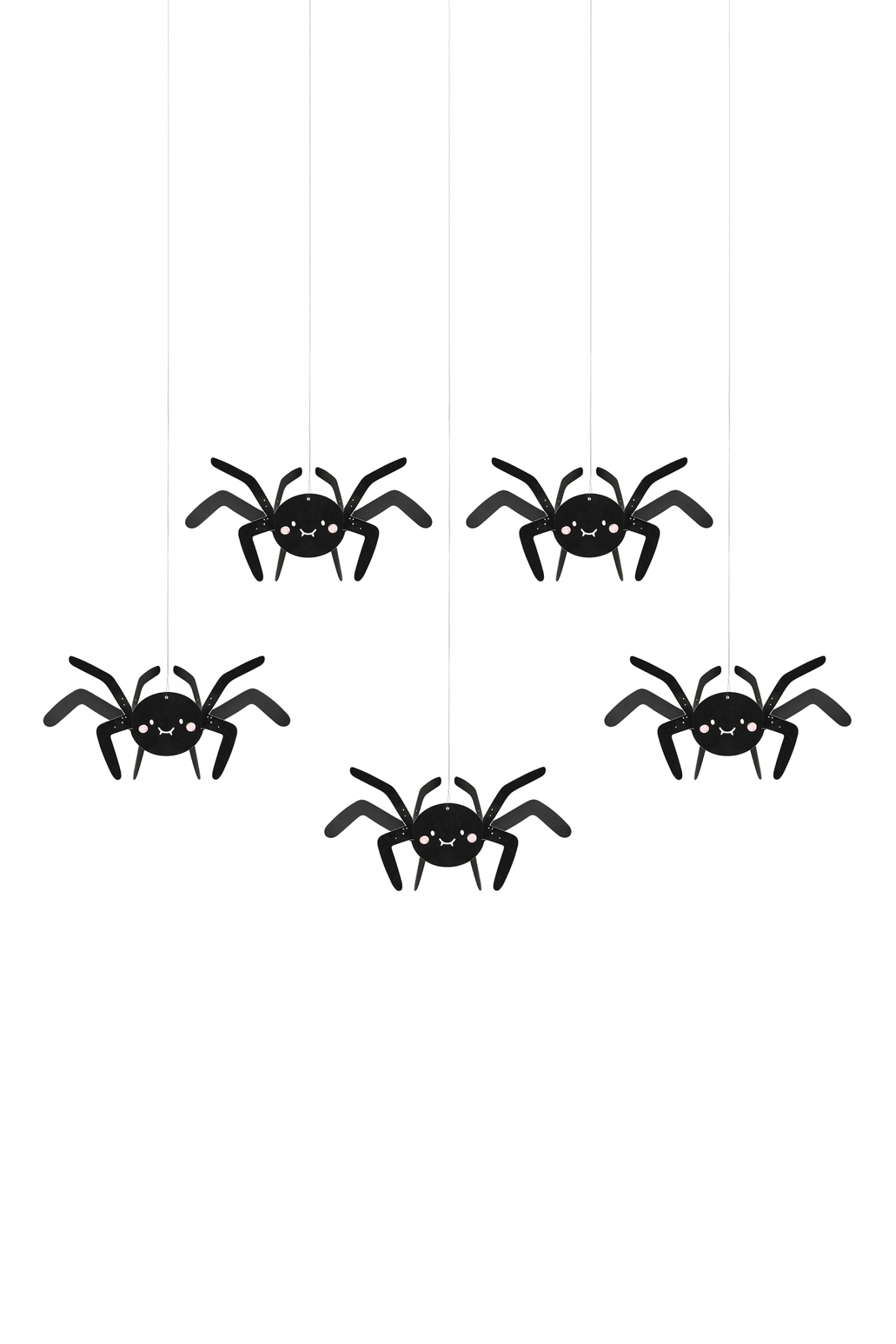 Dekoracja papierowa Pająki, 27x17 cm, czarny