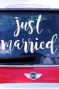 Wedding day car sticker - Just married, 33x45cm