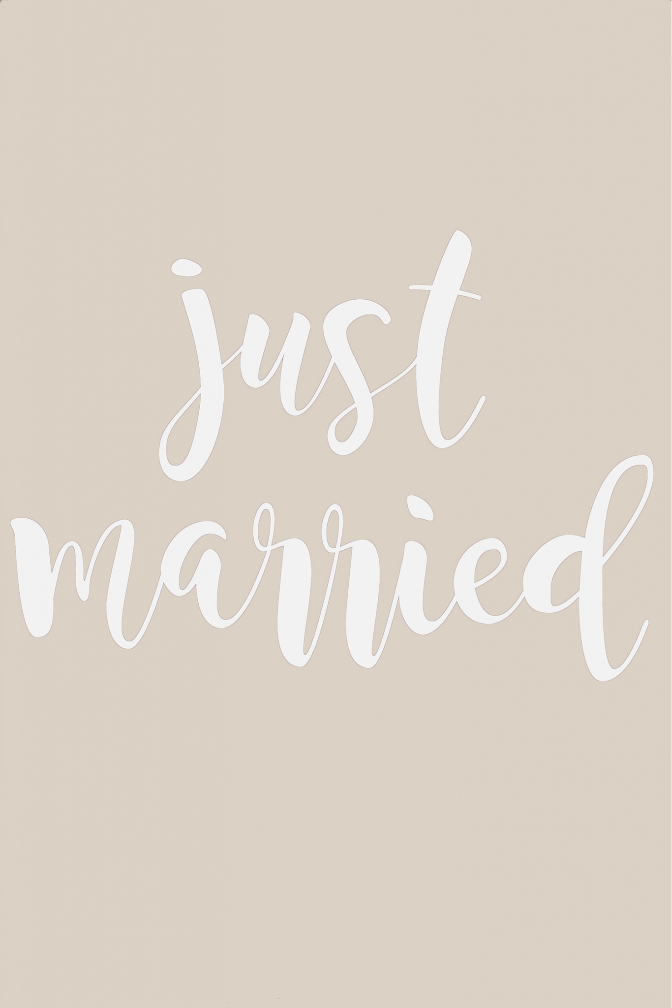 Wedding day car sticker - Just married, 33x45cm