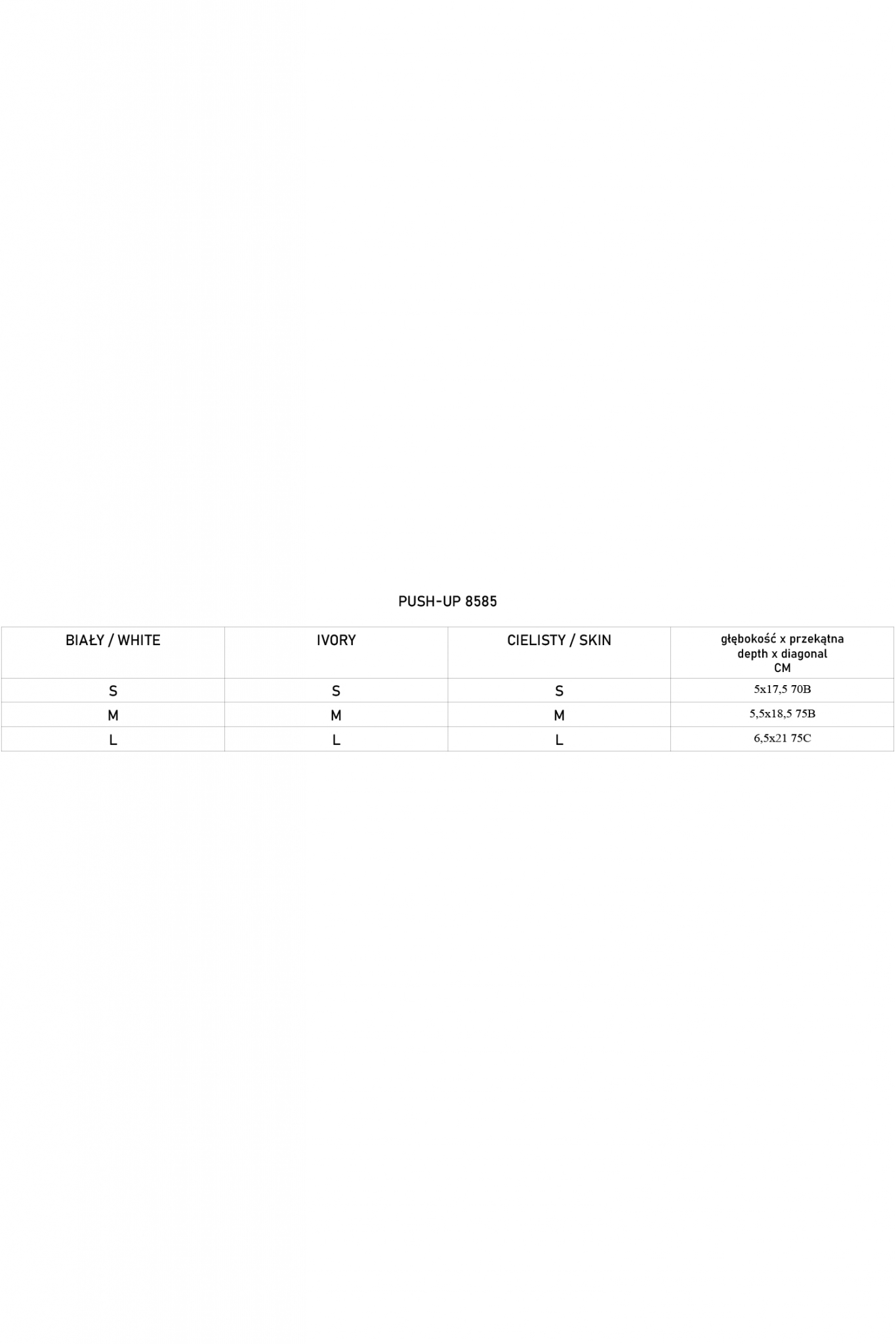 PUSH UP EINLAGE 8585 S/70