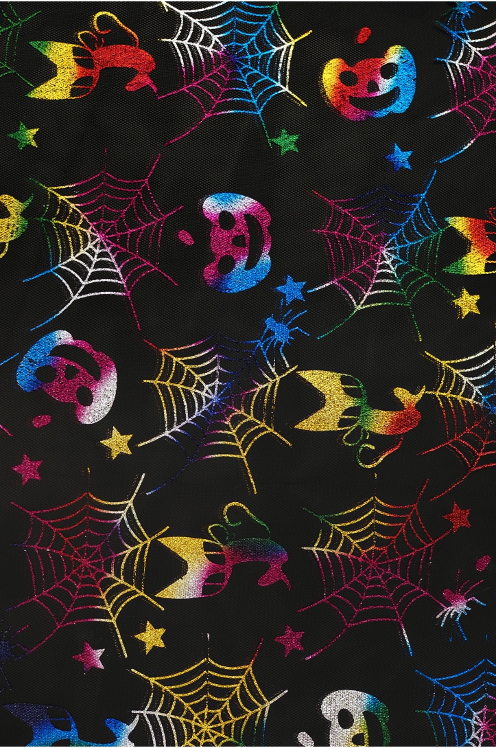 T1520 BLACK/RAINBOW HALLOWEEN