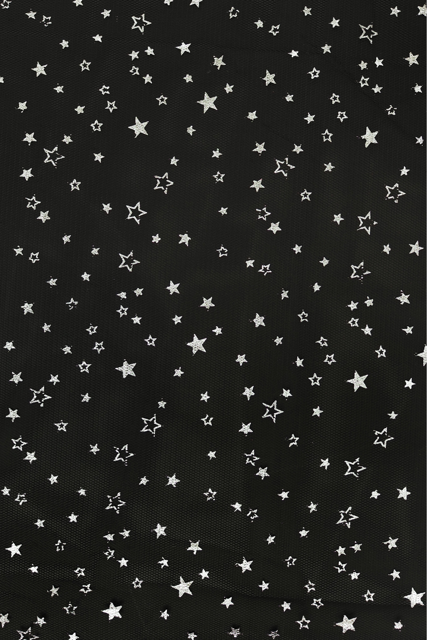 DRESS TULLE WITH STARS T1674 BLACK/SILVER
