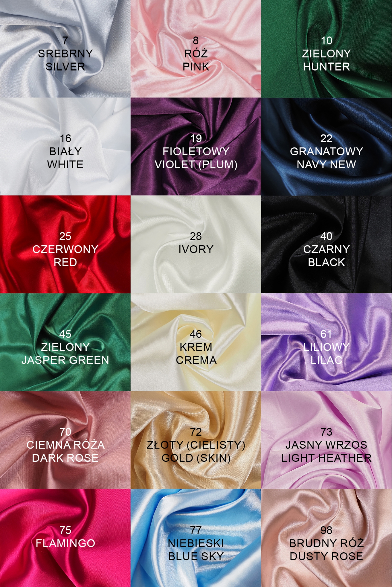 CIENKA SATYNA PODSZEWKOWA SPANDEX 8002