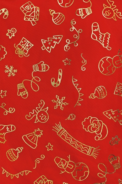 CHRISTMAS PATTERN TULLE TF257