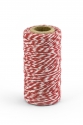 RED AND WHITE COTTON TWINE, 50m