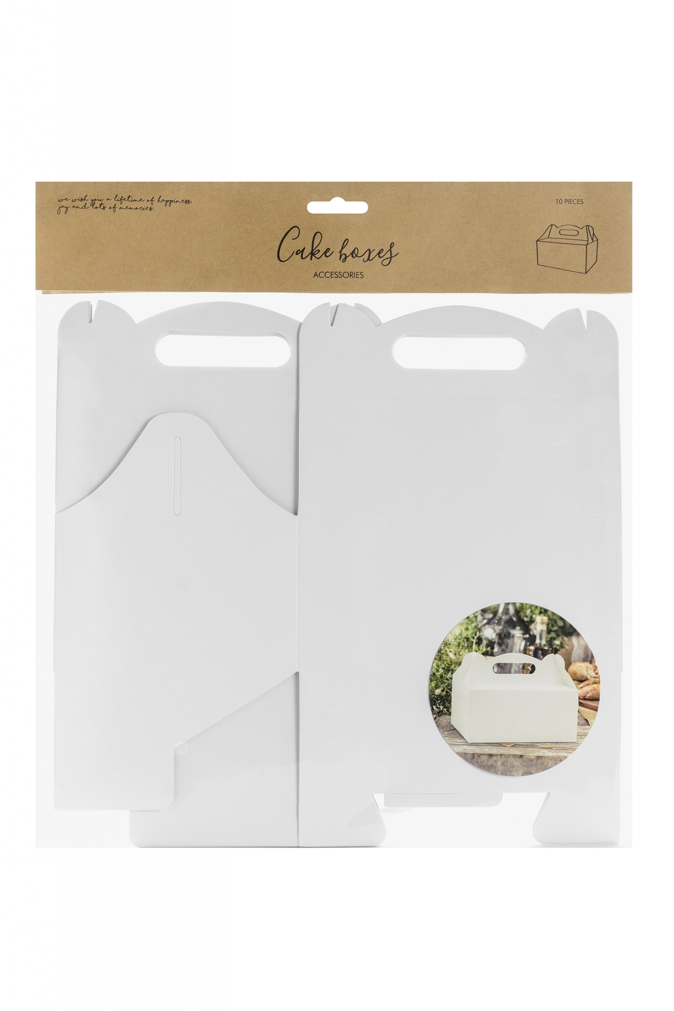 WHITE CAKE BOXES SET OF 10 PIECES