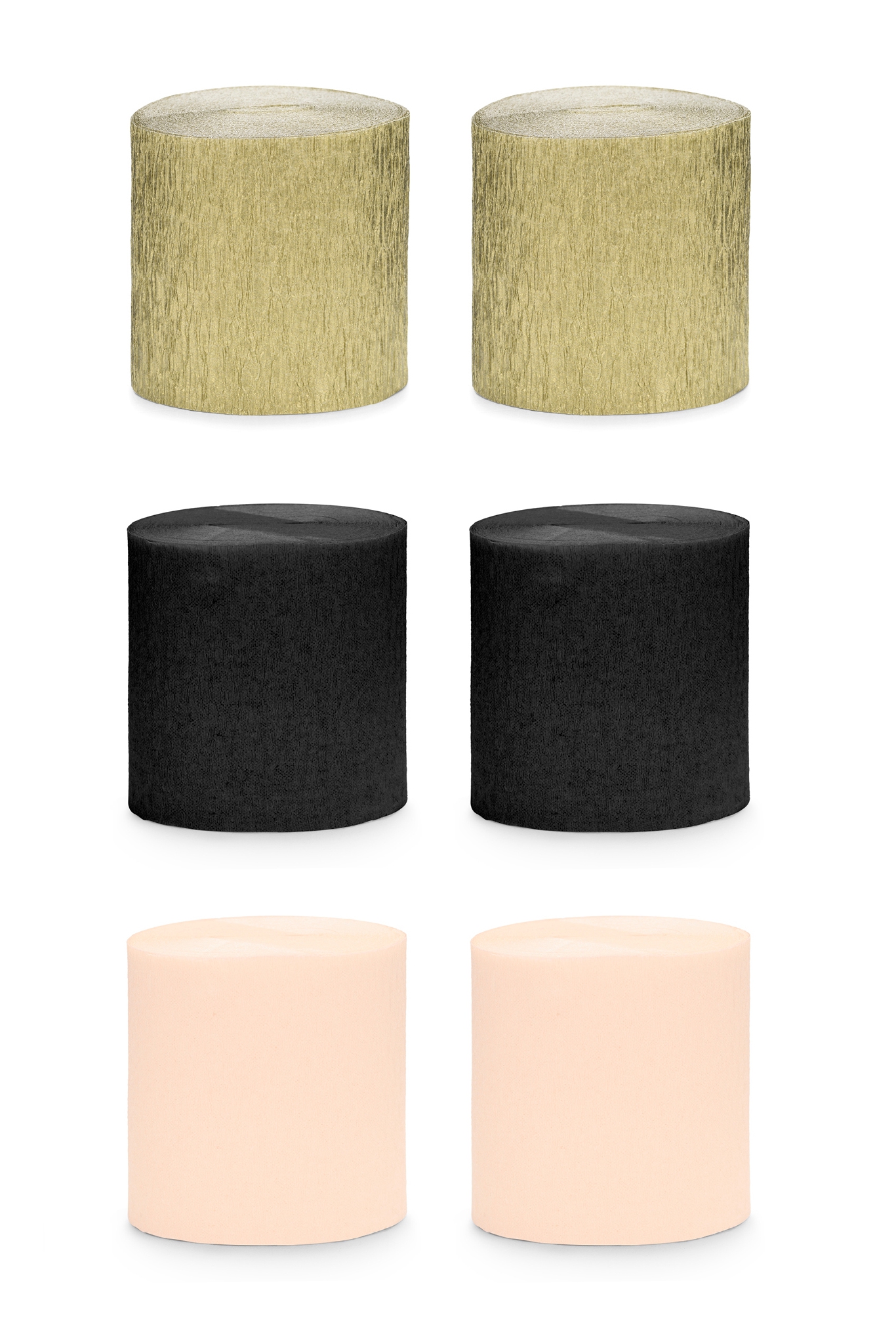 KREPPPAPIER 5cm/ 10m, SET MIT 6 STÜCK