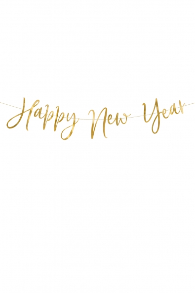 BANNER HAPPY NEW YEAR 66x18cm