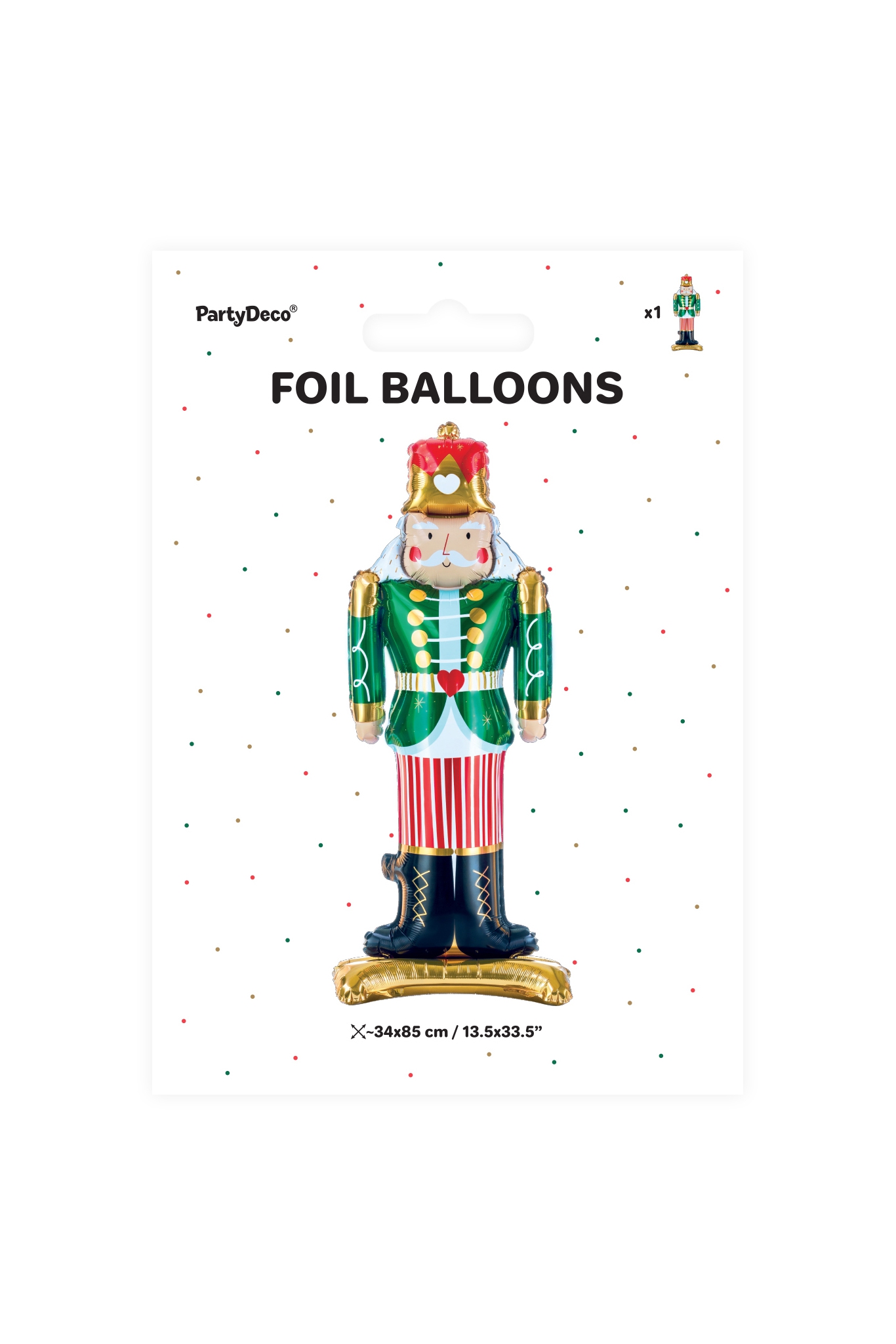 STANDING NUTCRACKER FOIL BALLOON 34X85CM