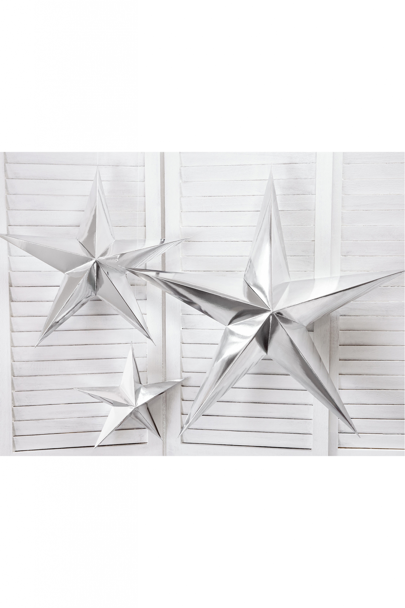 GWIAZDA PAPIEROWA 70 CM SREBRNA