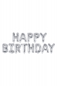 Foil Balloon Happy Birthday Silver
