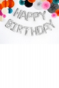 Balon foliowy Happy Birthday srebrny