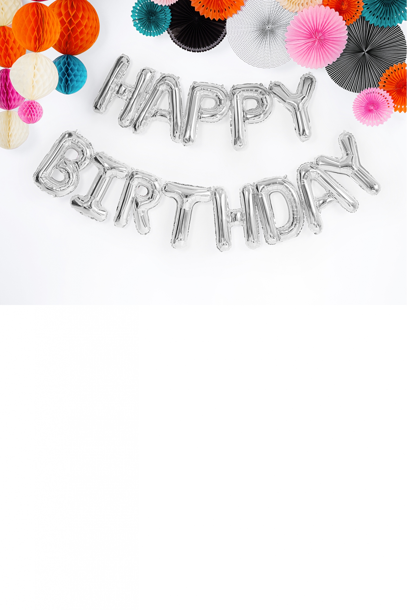 Foil Balloon Happy Birthday Silver