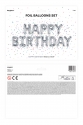 Foil Balloon Happy Birthday Silver