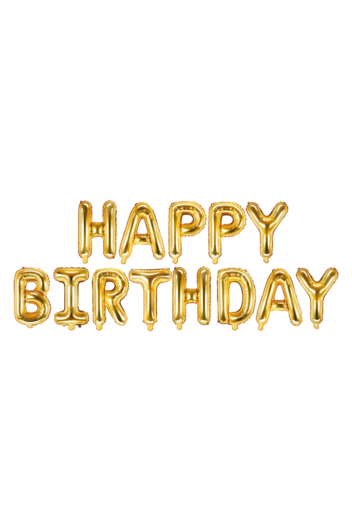 Folienballon Happy Birthday Silber