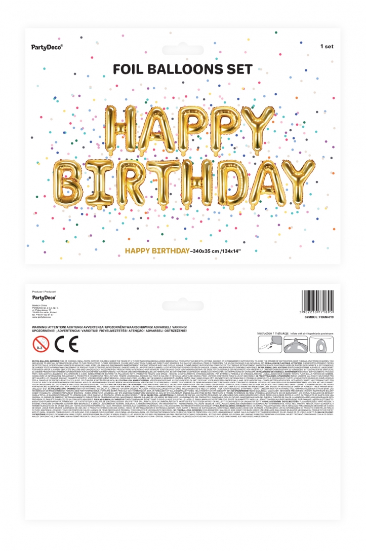 Foil Balloon Happy Birthday Silver