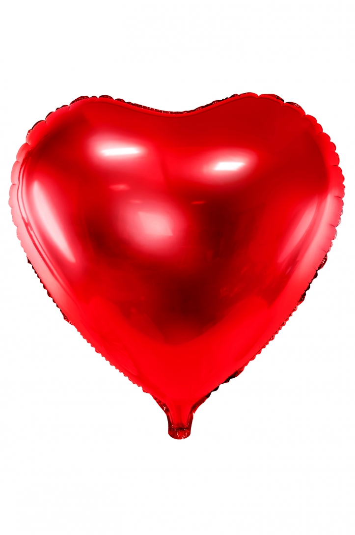 Foil Balloon Heart, 45 cm, Red