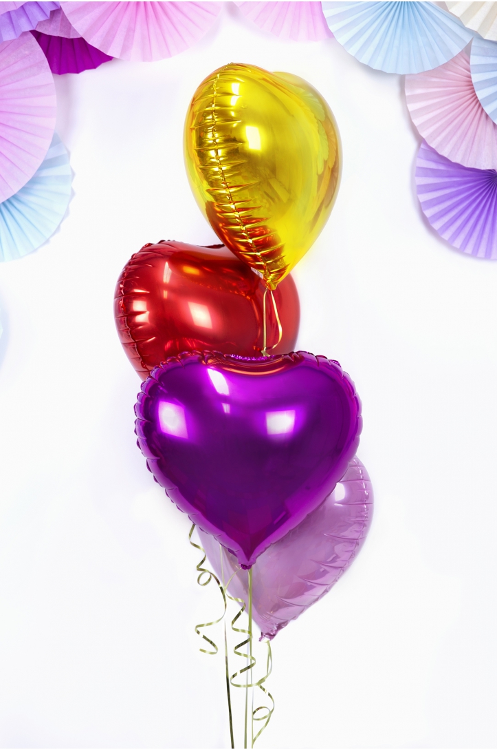 Folienballon Herz, 45 cm, Rot