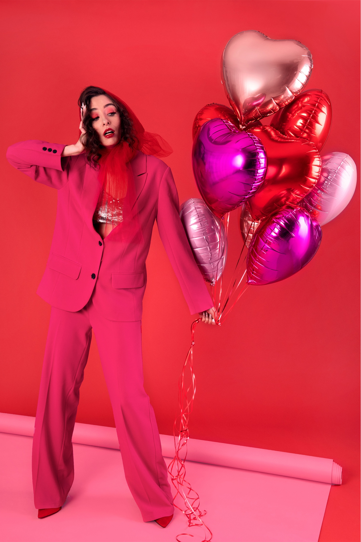 Foil Balloon Heart, 45 cm, Red