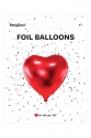 Folienballon Herz, 45 cm, Rot