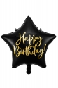 Foil Balloon Happy Birthday, 40 cm, Black