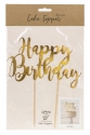 Happy Birthday Cake Topper, Gold