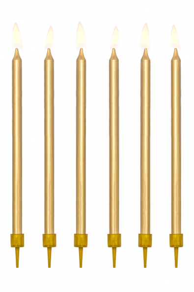 Smooth Birthday Candles, Silver