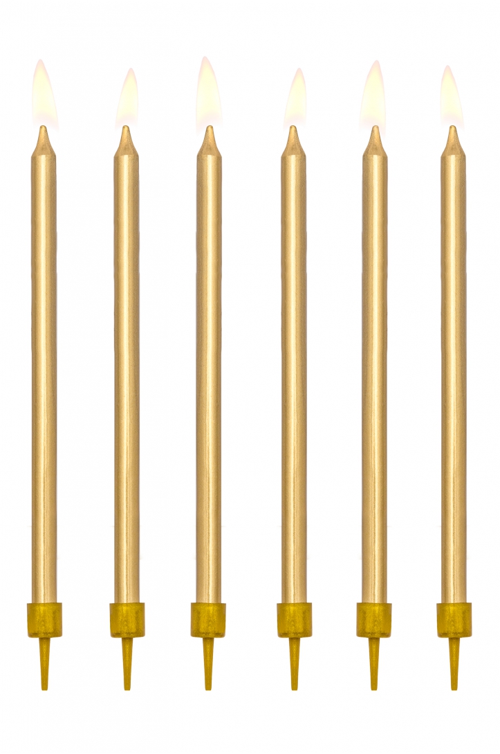 Smooth Birthday Candles, Silver