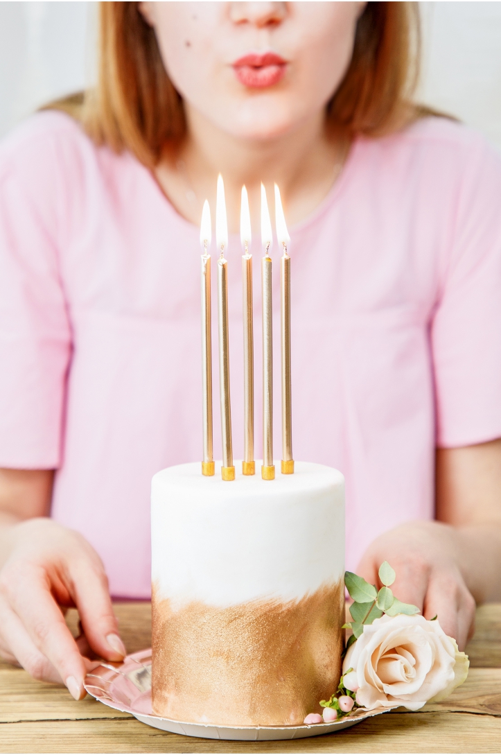 Smooth Birthday Candles, Silver