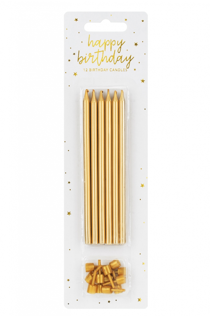 Smooth Birthday Candles, Silver