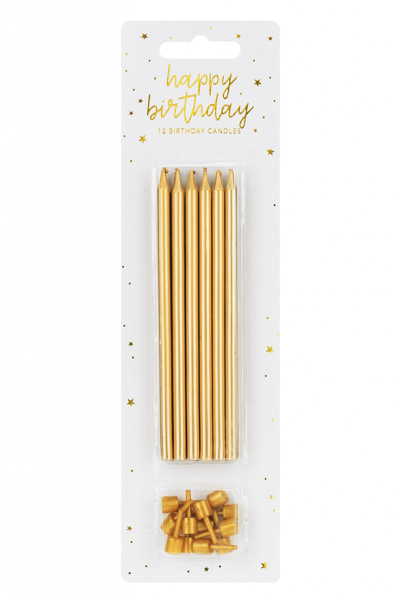 Smooth Birthday Candles, Silver