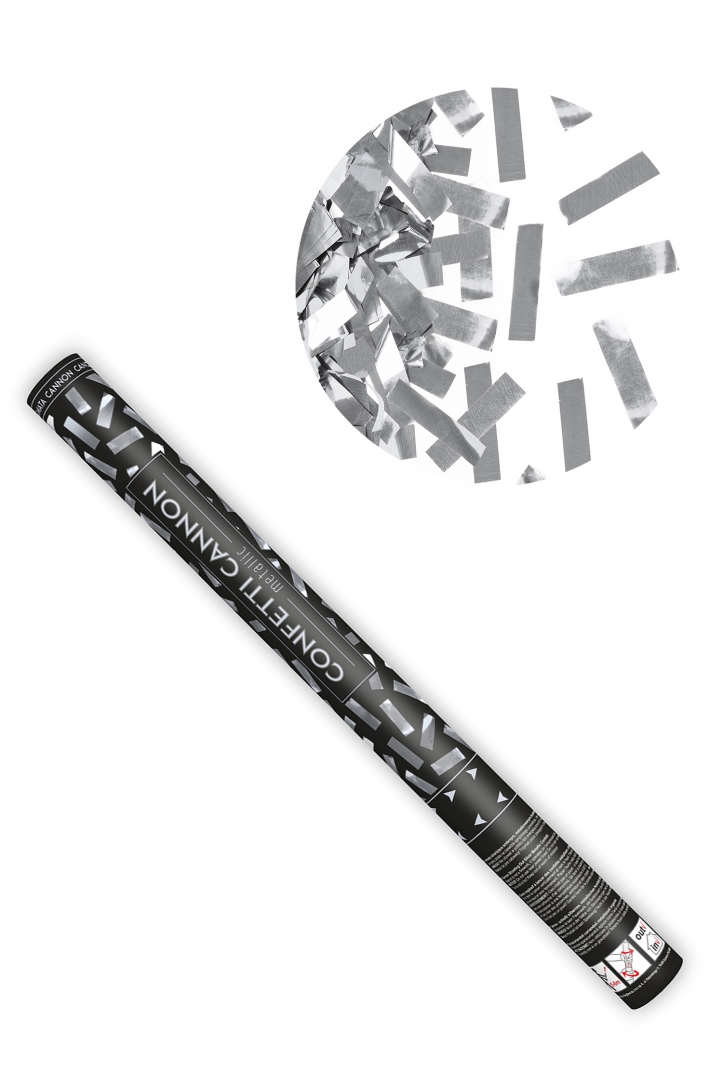 Confetti Cannon, Silver, 60 cm