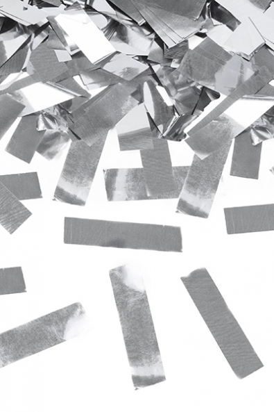 Konfetti Kanone, Silber, 60 cm