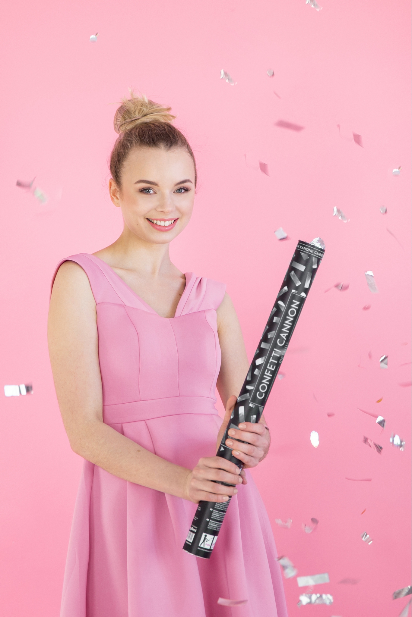 Confetti Cannon, Silver, 60 cm