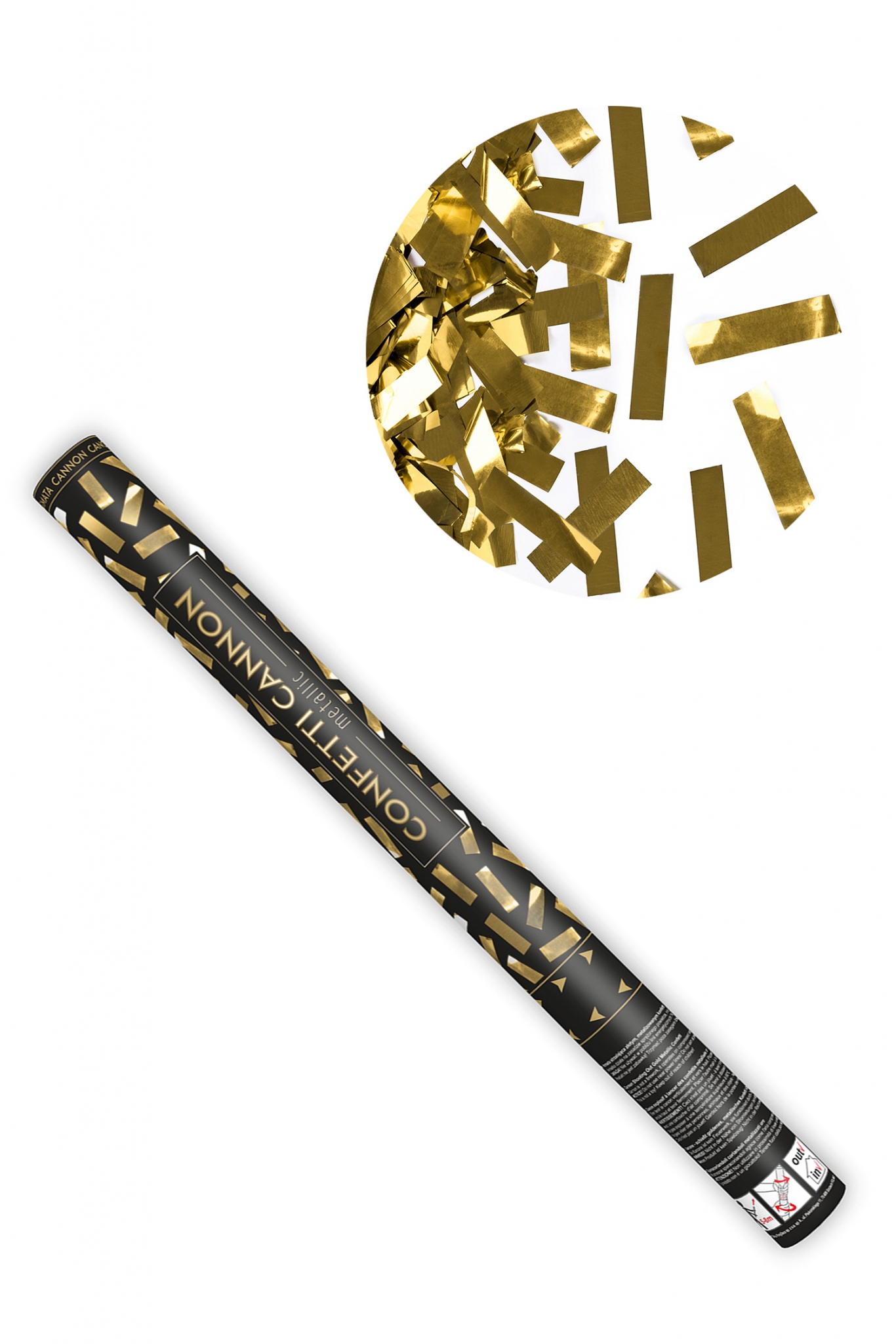 Confetti Cannon, Silver, 60 cm