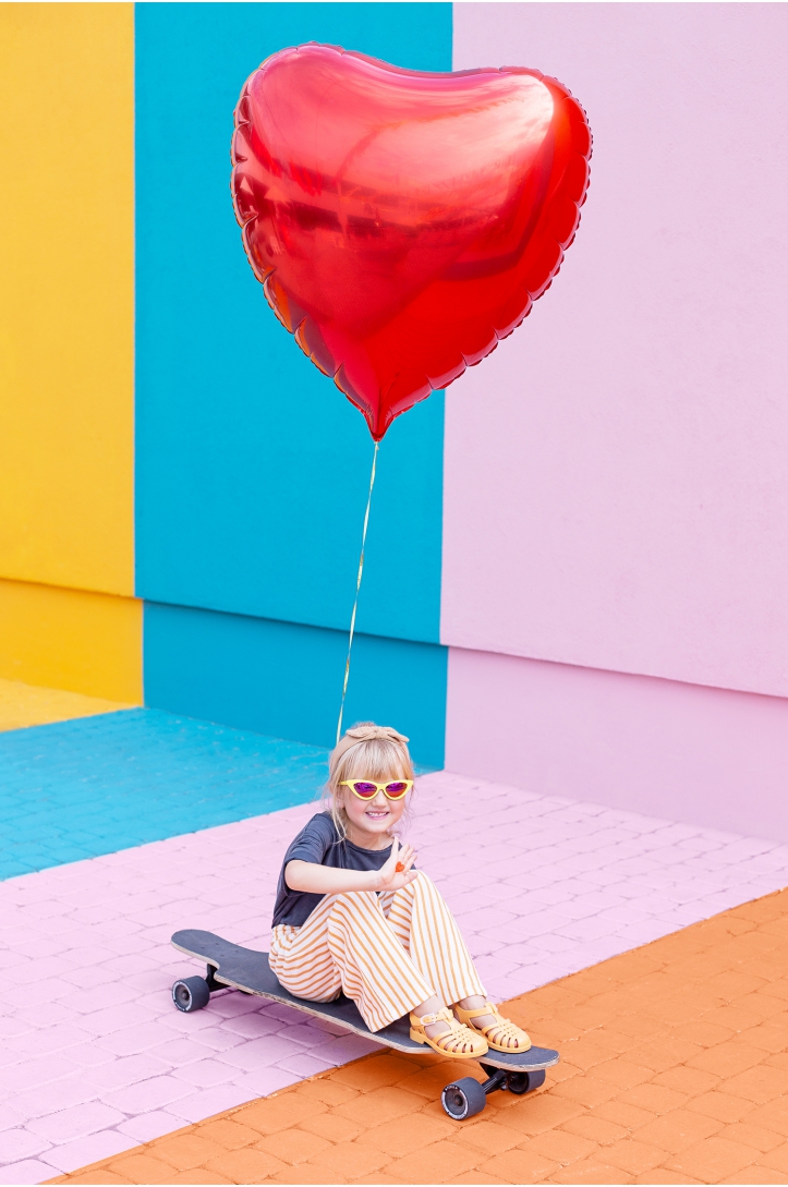 Balon foliowy Serce, 68x72cm, czerwony