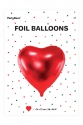 Balon foliowy Serce, 68x72cm, czerwony