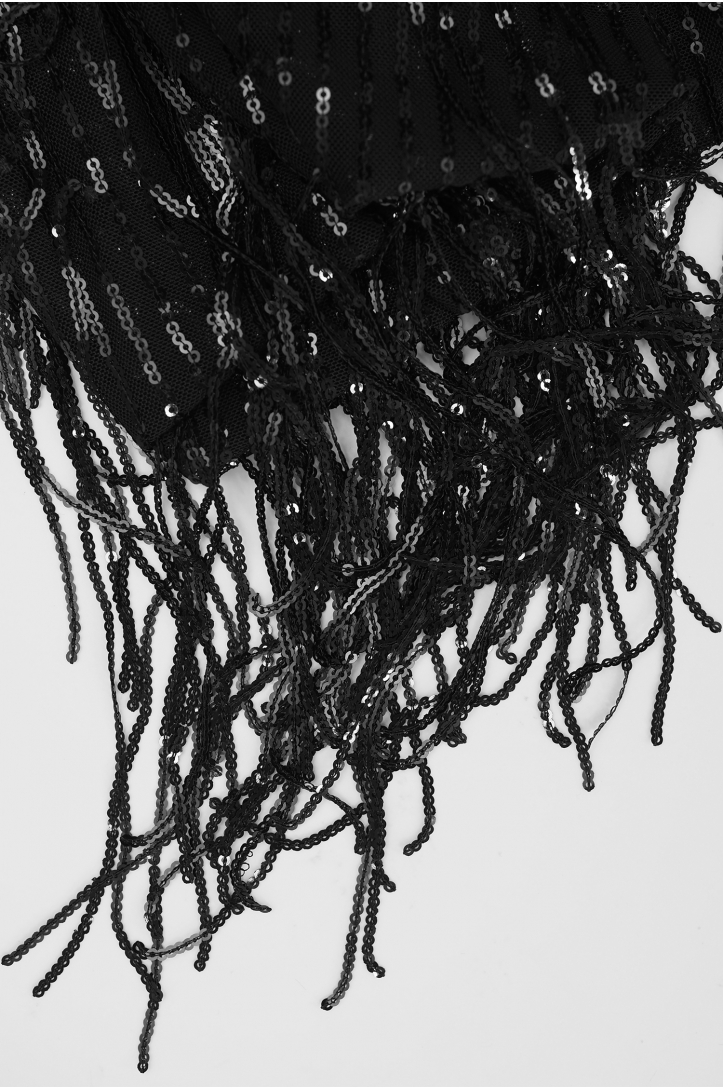 TIUL ZDOBIONY CEKINAMI I FRĘDZLAMI IT4004877