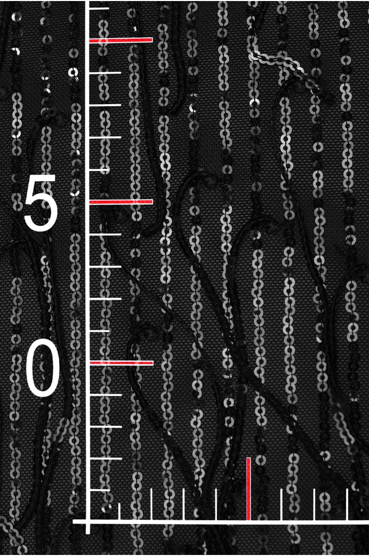 Tüll verziert mit Pailletten und Fransen IT4004877